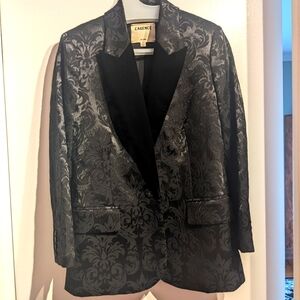L'AGENCE Black Jacquard Blazer